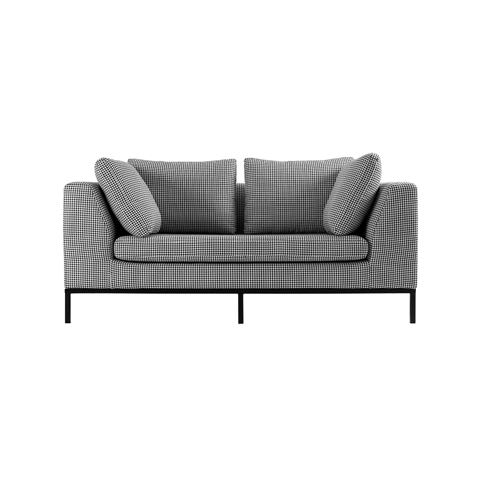 Customform Canapea Fixa, 2 Locuri, Tapitata cu Stofa, Ambient Multicolor, l171xA98xH69 cm