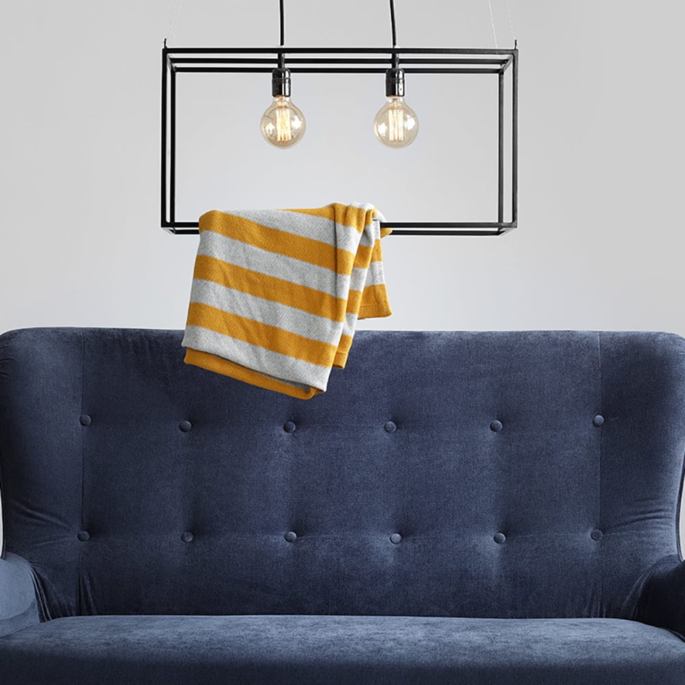 Customform Canapea Fixa, 2 Locuri, Tapitata cu Stofa, Cozyboy Bleumarin, l152xA85xH102 cm