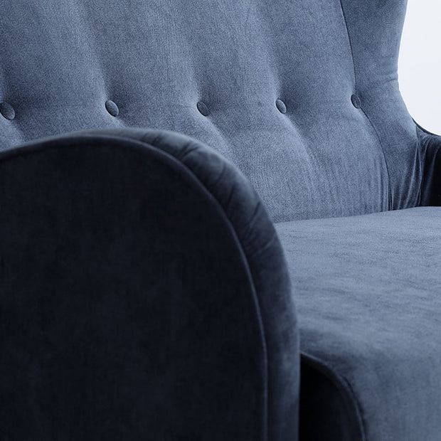 Customform Canapea Fixa, 2 Locuri, Tapitata cu Stofa, Cozyboy Bleumarin, l152xA85xH102 cm