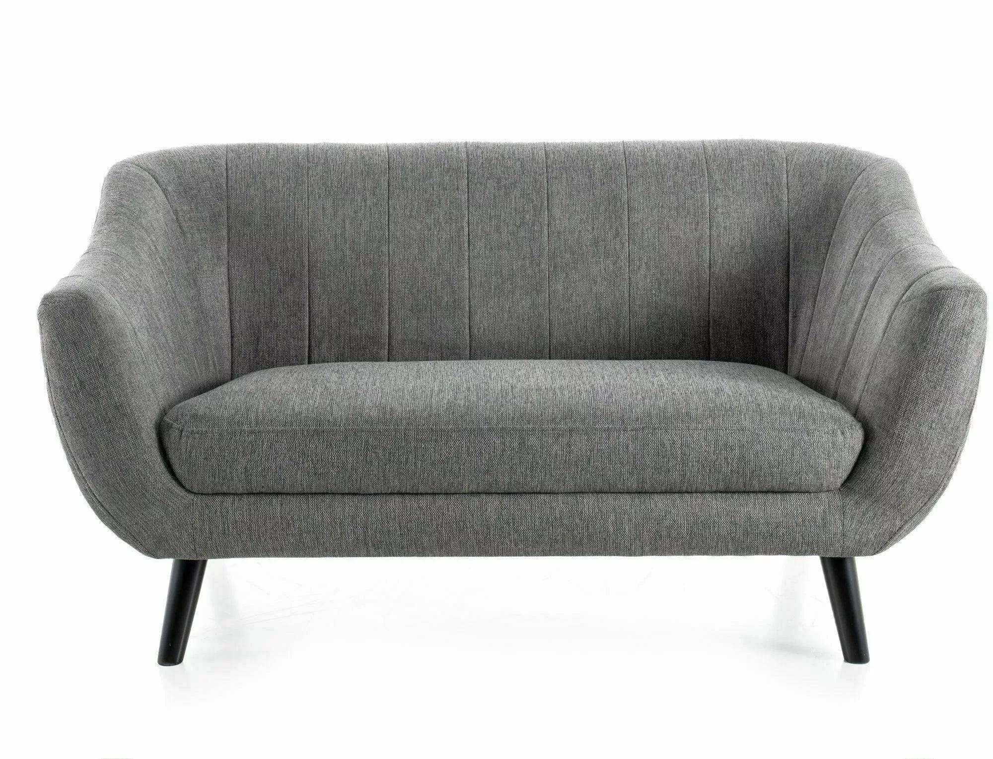 Canapea Fixa, 2 locuri, tapitata cu stofa, Elite 2 Brego Gri / Wenge, l153xA85xH83 cm (1)