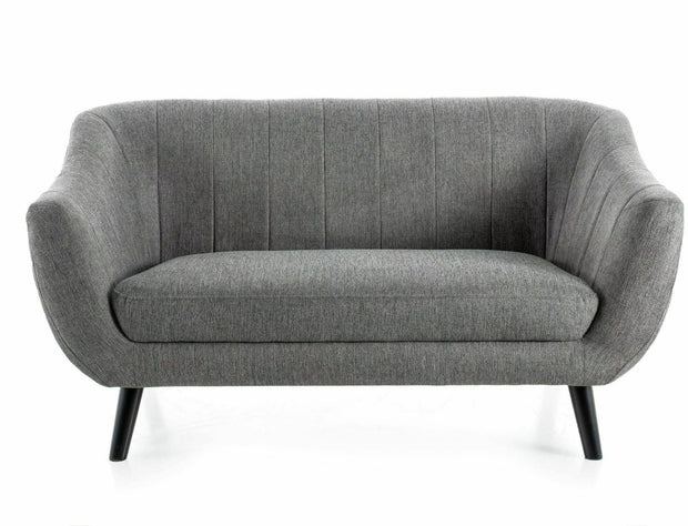 Canapea Fixa, 2 locuri, tapitata cu stofa, Elite 2 Brego Gri / Wenge, l153xA85xH83 cm (1)