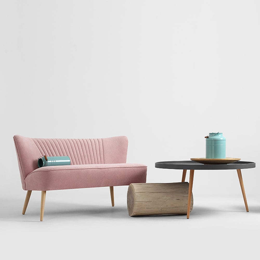 Customform Canapea Fixa, 2 Locuri, Tapitata cu Stofa, Harry Mustariu, l123xA65xH72 cm