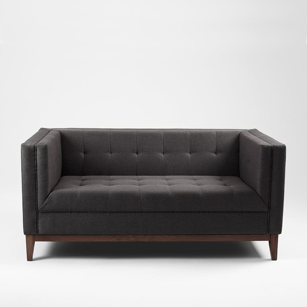 Customform Canapea Fixa, 2 Locuri, Tapitata cu Stofa, II By Tom Antracit, l159xA85xH73 cm