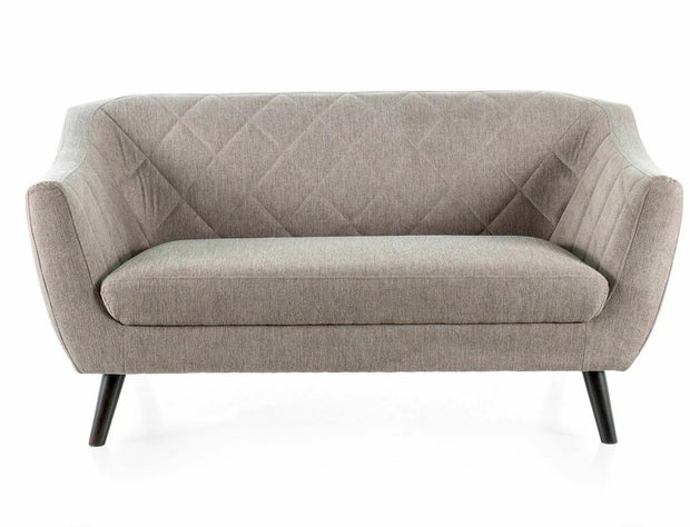 Canapea Fixa, 2 locuri, tapitata cu stofa, Molly 2 Brego Bej / Wenge, l160xA85xH83 cm (2)