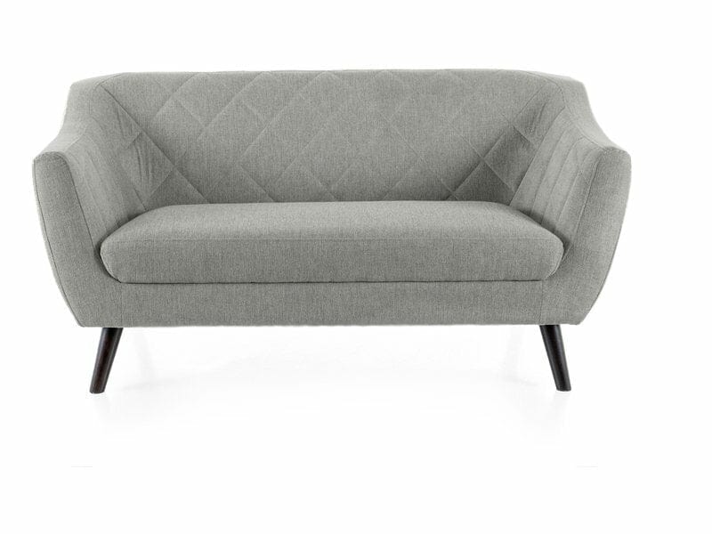 Canapea Fixa, 2 locuri, tapitata cu stofa, Molly 2 Brego Gri / Wenge, l160xA85xH83 cm