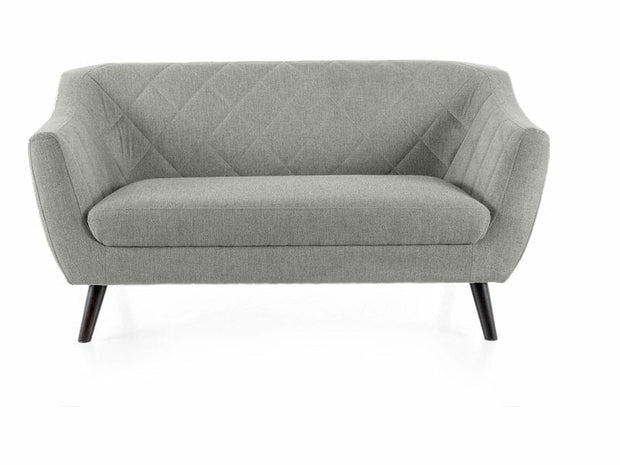 Canapea Fixa, 2 locuri, tapitata cu stofa, Molly 2 Brego Gri / Wenge, l160xA85xH83 cm