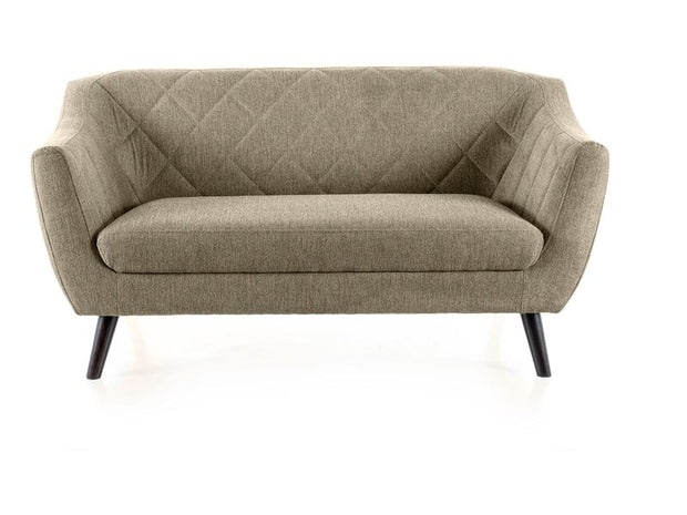 Canapea Fixa, 2 locuri, tapitata cu stofa, Molly 2 Brego Verde Olive / Wenge, l160xA85xH83 cm