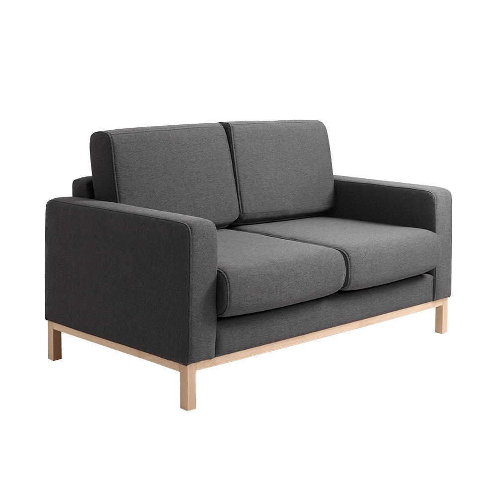 Customform Canapea Fixa, 2 Locuri, Tapitata cu Stofa, Scandic Antracit, l151xA82xH92 cm