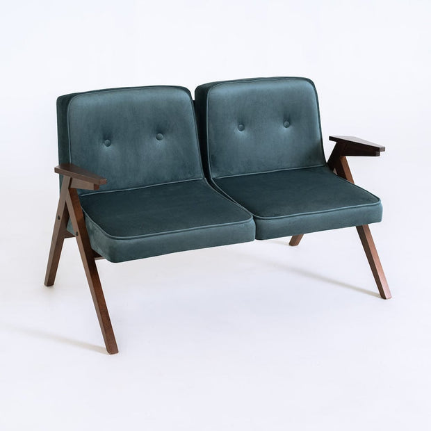 Customform Canapea Fixa, 2 Locuri, Tapitata cu Stofa, Vinc Mov, l120xA68xH72 cm