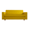 Customform Canapea Fixa, 2 Locuri, Tapitata cu Stofa, Zugo Galben, l178xA84xH80 cm