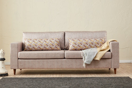 Asir Canapea fixa 3 locuri, Step Crem, l211xA83xH86 cm