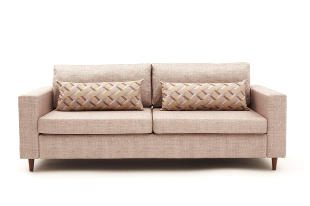 Asir Canapea fixa 3 locuri, Step Crem, l211xA83xH86 cm