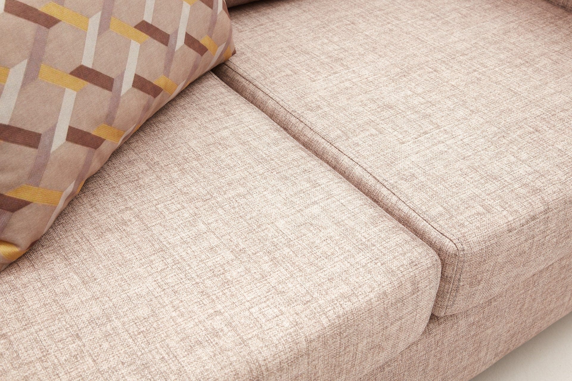 Asir Canapea fixa 3 locuri, Step Crem, l211xA83xH86 cm