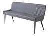 Unique Furniture A/S Canapea Fixa, 3 locuri, tapitata cu piele ecologica, Ottowa Gri / Negru, l160xA60xH82 cm