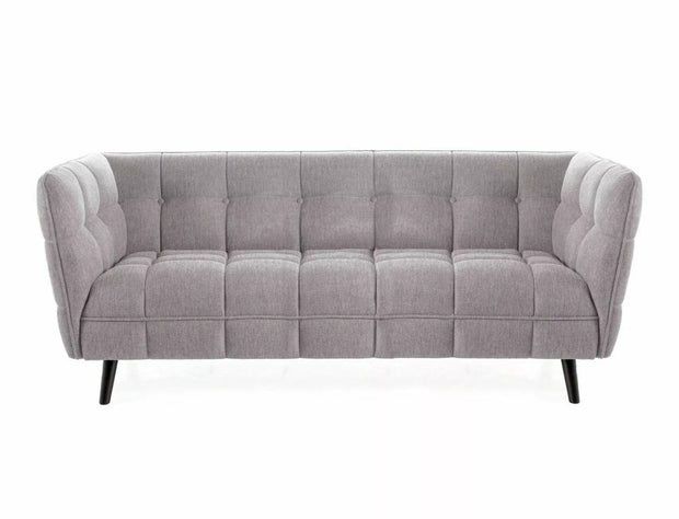 Canapea Fixa, 3 locuri, tapitata cu stofa, Castello 3 Brego Bej / Wenge, l200xA85xH78 cm