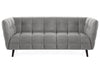 Canapea Fixa, 3 locuri, tapitata cu stofa, Castello 3 Brego Gri / Wenge, l200xA85xH78 cm