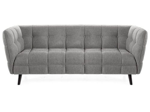 Canapea Fixa, 3 locuri, tapitata cu stofa, Castello 3 Brego Gri / Wenge, l200xA85xH78 cm