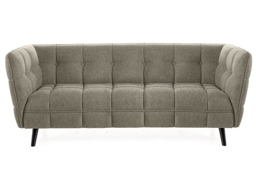 Canapea Fixa, 3 locuri, tapitata cu stofa, Castello 3 Brego Verde Olive / Wenge, l200xA85xH78 cm