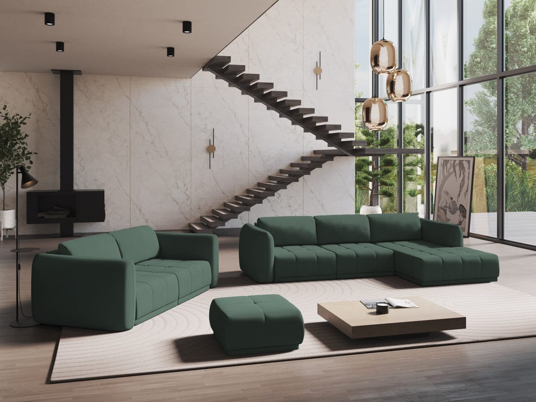 Makamii Canapea Fixa, 3 locuri, Tapitata cu Stofa, Hoku 3S-2, l210xA105xH74 cm