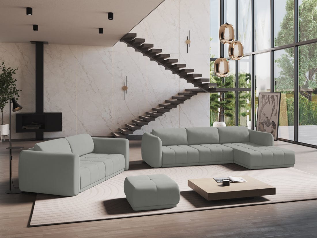 Makamii Canapea Fixa, 3 locuri, Tapitata cu Stofa, Hoku 3S-2, l210xA105xH74 cm