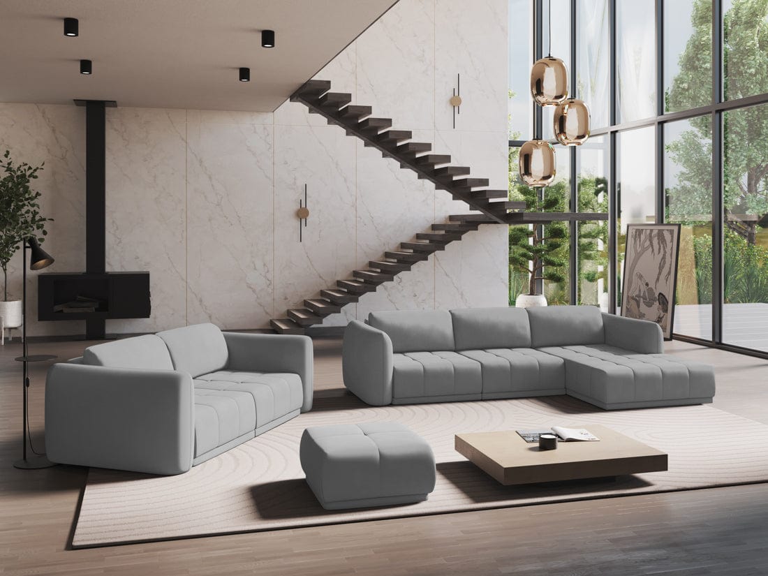 Makamii Canapea Fixa, 3 locuri, Tapitata cu Stofa, Hoku 3S-2, l210xA105xH74 cm