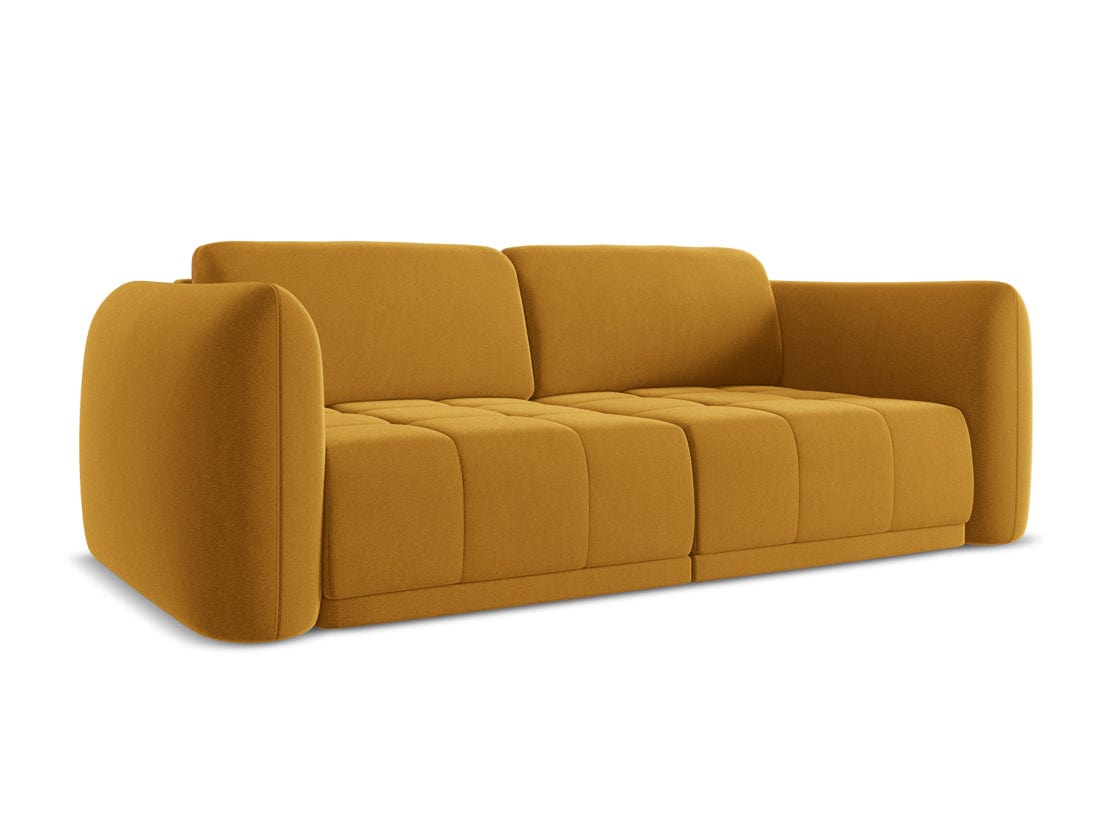 Makamii Canapea Fixa, 3 locuri, Tapitata cu Stofa, Hoku Velvet 3S-3, l210xA105xH74 cm