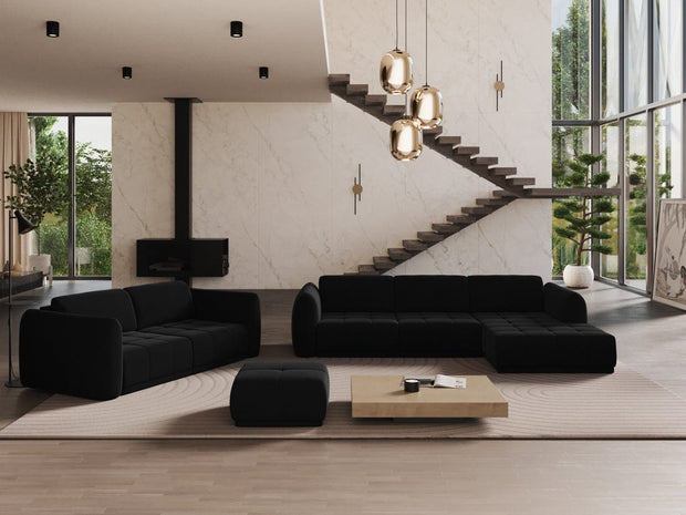 Makamii Canapea Fixa, 3 locuri, Tapitata cu Stofa, Hoku Velvet 3S-3, l210xA105xH74 cm