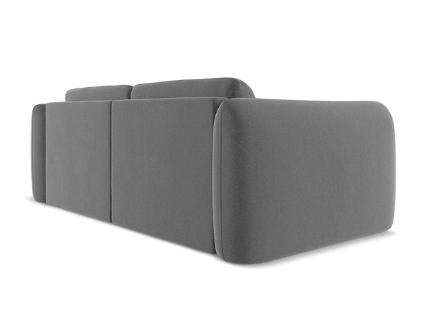 Makamii Canapea Fixa, 3 locuri, Tapitata cu Stofa, Hoku Velvet 3S-C4 Gri / Negru, l210xA105xH74 cm