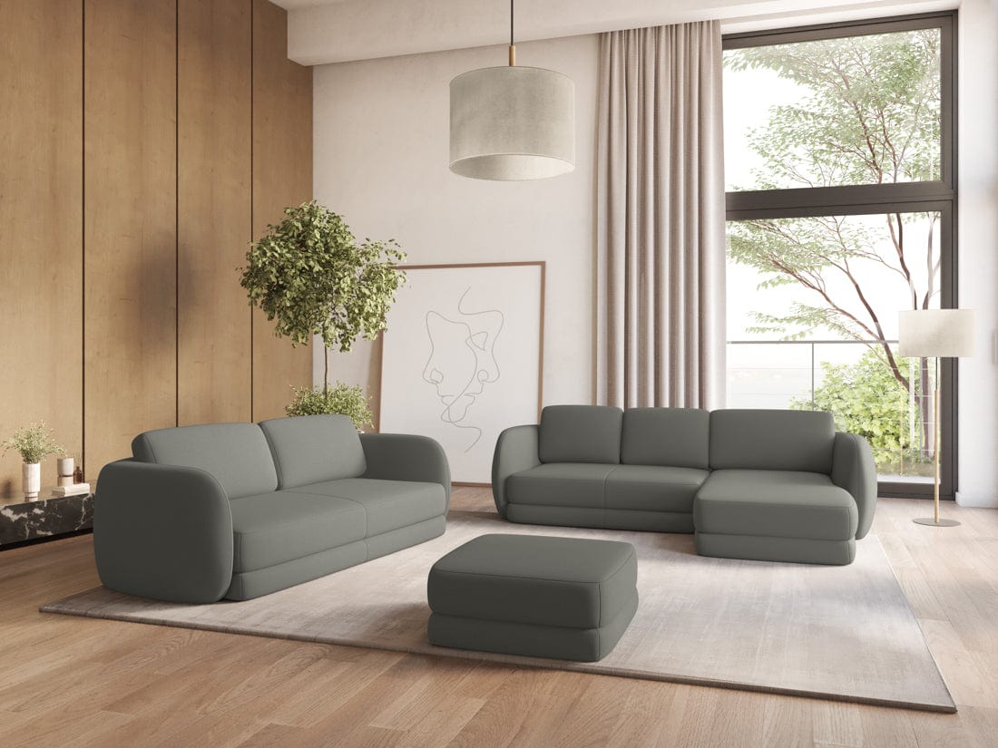 Makamii Canapea Fixa, 3 locuri, Tapitata cu Stofa, Kiana 3S-7, l220xA104xH85 cm