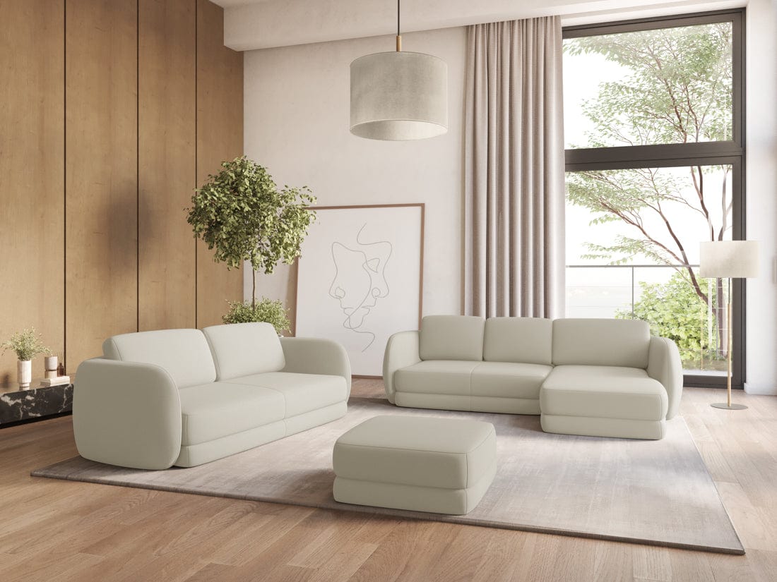 Makamii Canapea Fixa, 3 locuri, Tapitata cu Stofa, Kiana 3S-7, l220xA104xH85 cm