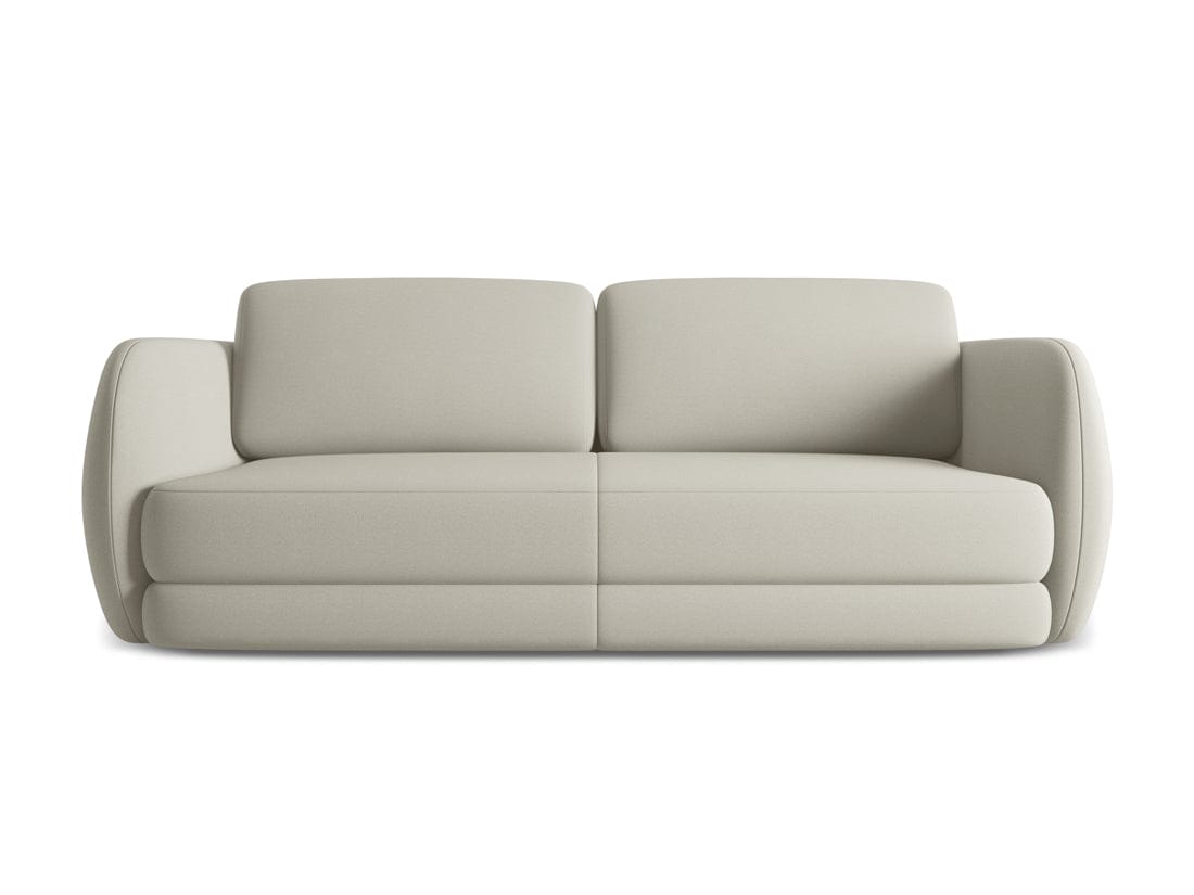 Makamii Canapea Fixa, 3 locuri, Tapitata cu Stofa, Kiana 3S-C5 Bej Deschis / Negru, l220xA104xH85 cm