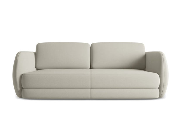 Makamii Canapea Fixa, 3 locuri, Tapitata cu Stofa, Kiana 3S-C5 Bej Deschis / Negru, l220xA104xH85 cm