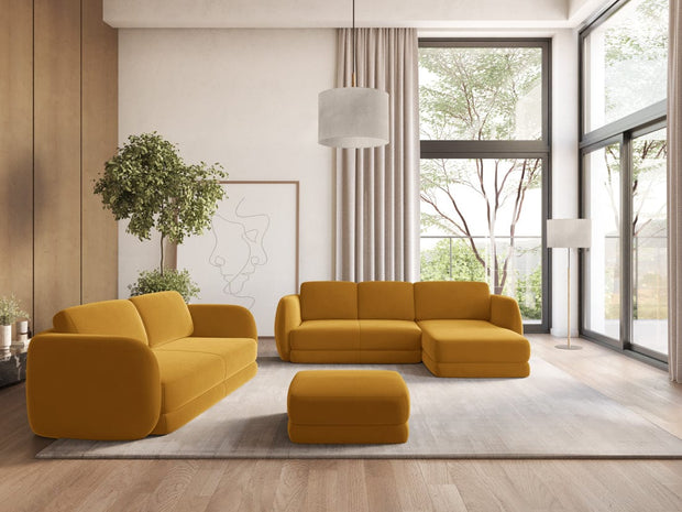 Makamii Canapea Fixa, 3 locuri, Tapitata cu Stofa, Kiana Velvet 3S-3, l220xA104xH85 cm