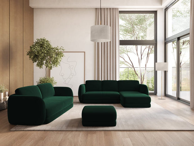 Makamii Canapea Fixa, 3 locuri, Tapitata cu Stofa, Kiana Velvet 3S-3, l220xA104xH85 cm