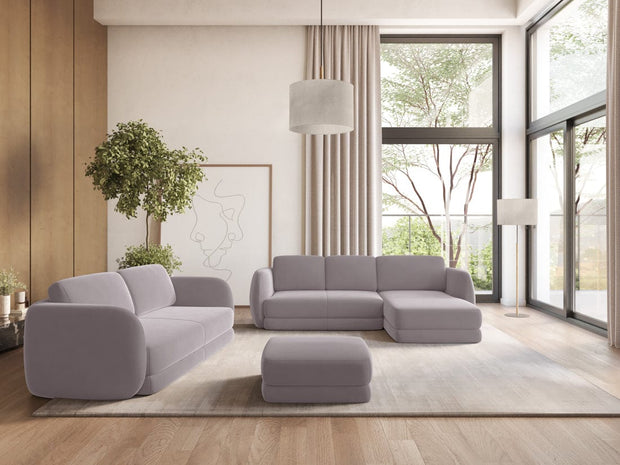 Makamii Canapea Fixa, 3 locuri, Tapitata cu Stofa, Kiana Velvet 3S-3, l220xA104xH85 cm