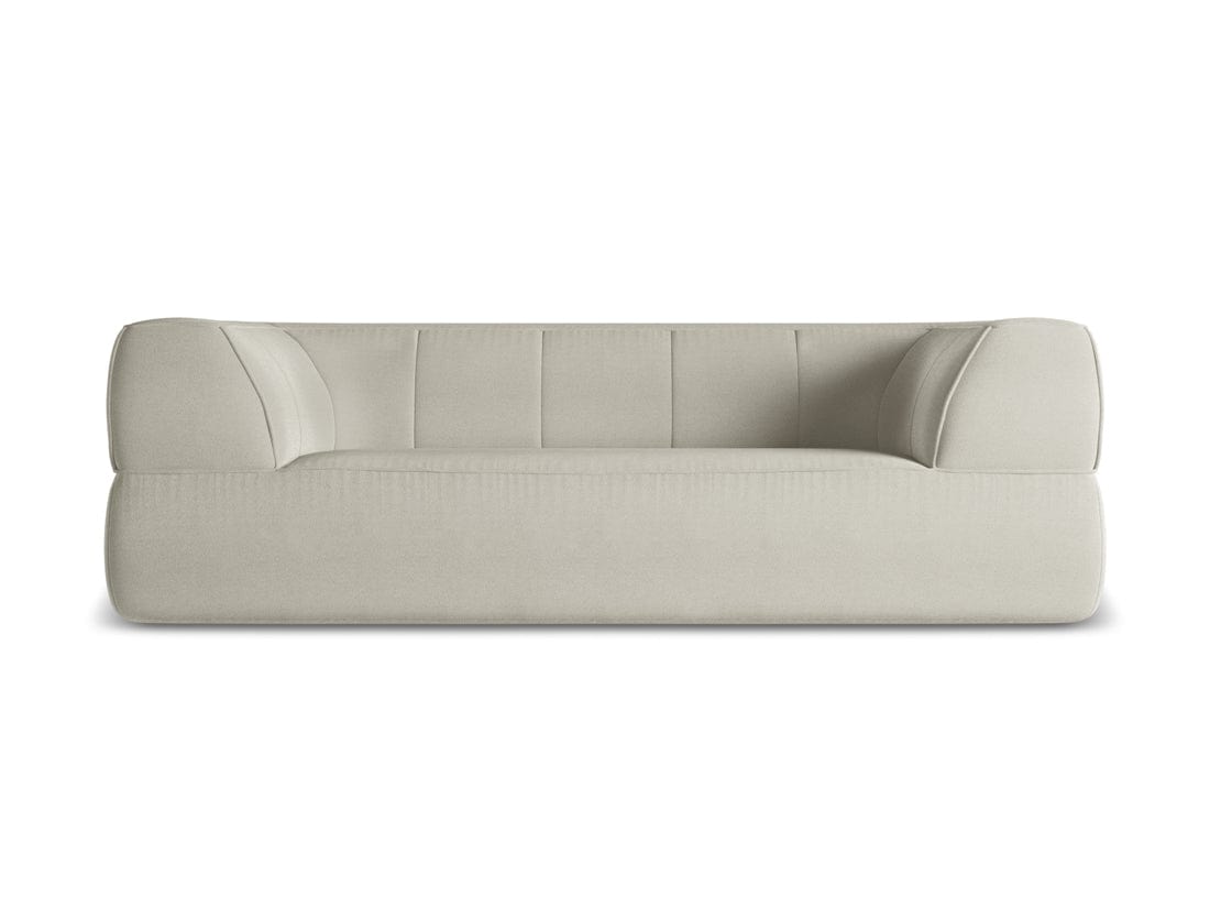 Makamii Canapea Fixa, 3 locuri, Tapitata cu Stofa, Liko 3S-C5 Bej Deschis / Negru, l220xA95xH74 cm