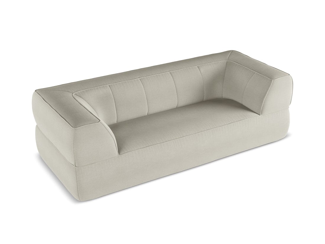 Makamii Canapea Fixa, 3 locuri, Tapitata cu Stofa, Liko 3S-C5 Bej Deschis / Negru, l220xA95xH74 cm