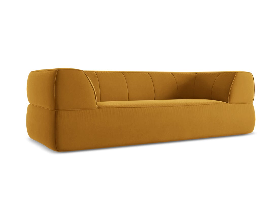 Makamii Canapea Fixa, 3 locuri, Tapitata cu Stofa, Liko Velvet 3S-3, l220xA95xH74 cm