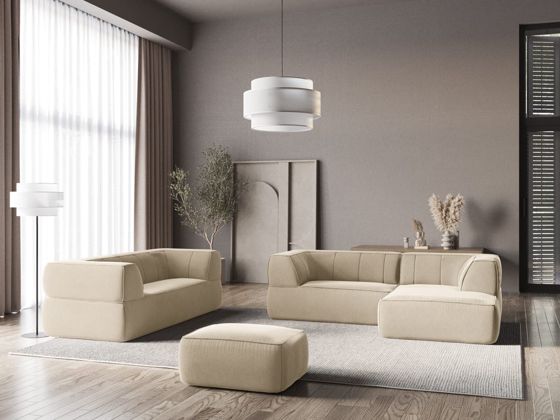 Makamii Canapea Fixa, 3 locuri, Tapitata cu Stofa, Liko Velvet 3S-3, l220xA95xH74 cm