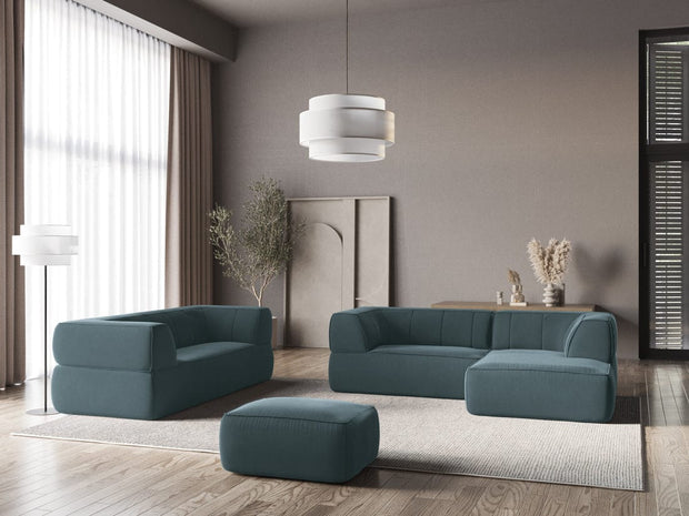 Makamii Canapea Fixa, 3 locuri, Tapitata cu Stofa, Liko Velvet 3S-3, l220xA95xH74 cm