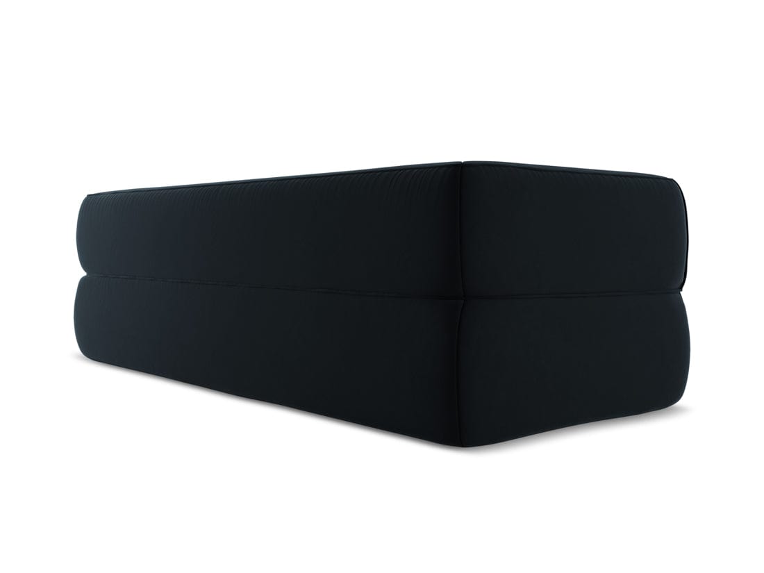 Makamii Canapea Fixa, 3 locuri, Tapitata cu Stofa, Liko Velvet 3S-C29 Albastru Royal / Negru, l220xA95xH74 cm