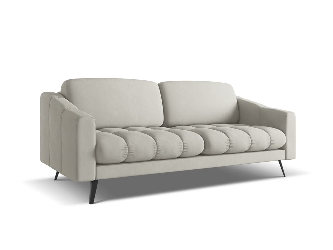 Makamii Canapea Fixa, 3 locuri, Tapitata cu Stofa, Nalu 3S-2, l202xA95xH80 cm