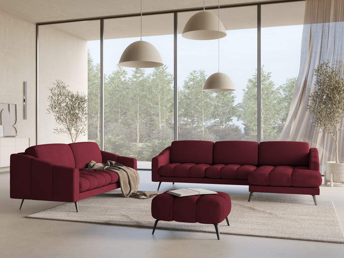 Makamii Canapea Fixa, 3 locuri, Tapitata cu Stofa, Nalu 3S-2, l202xA95xH80 cm