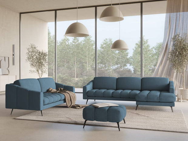 Makamii Canapea Fixa, 3 locuri, Tapitata cu Stofa, Nalu 3S-2, l202xA95xH80 cm