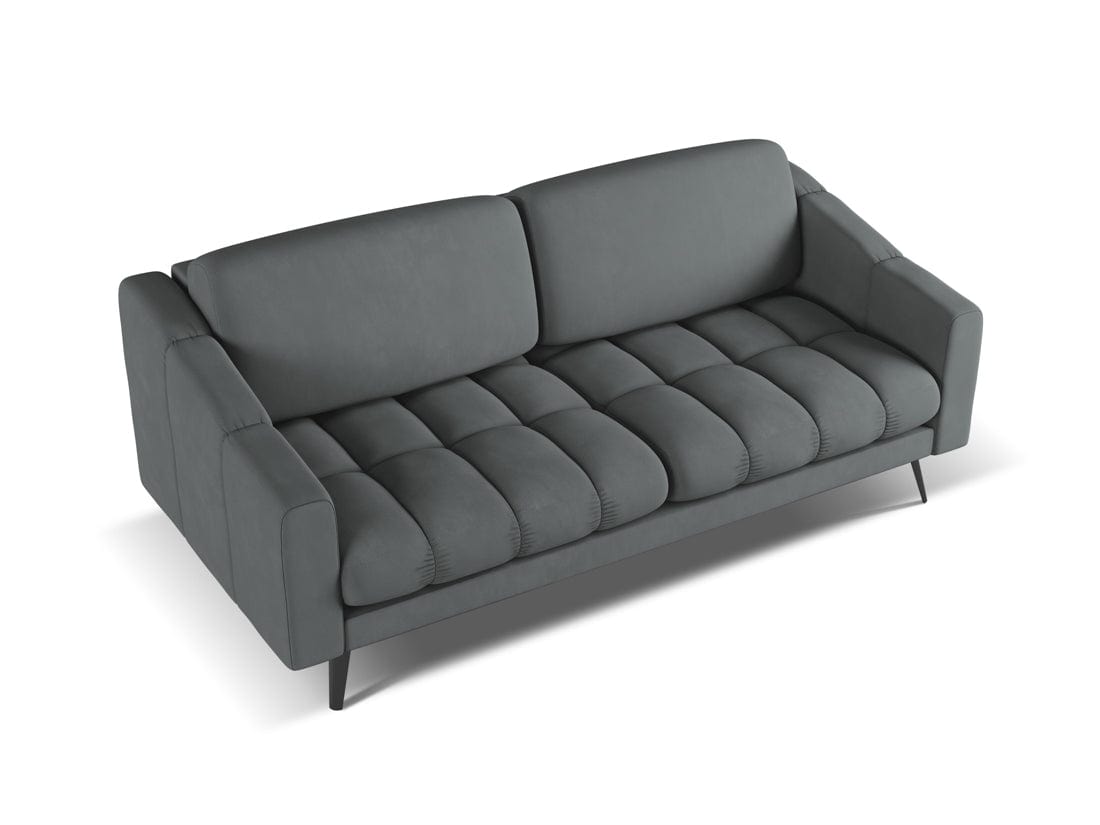 Makamii Canapea Fixa, 3 locuri, Tapitata cu Stofa, Nalu 3S-2, l202xA95xH80 cm