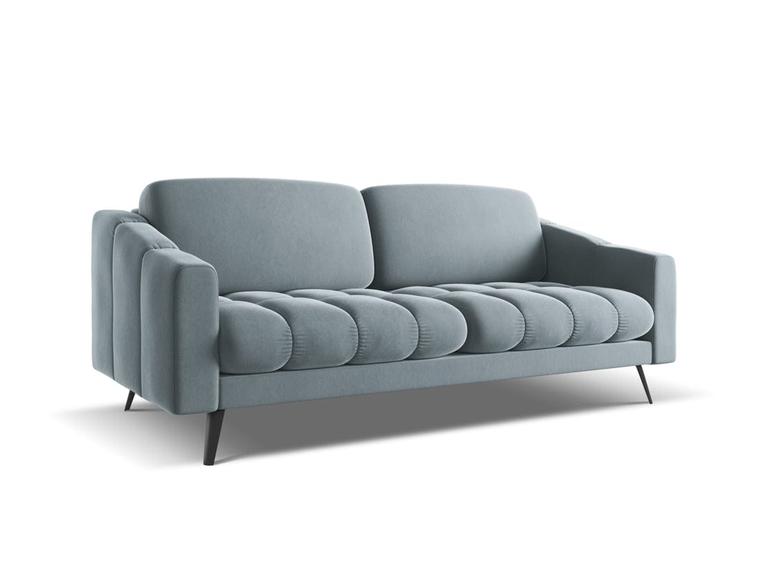 Makamii Canapea Fixa, 3 locuri, Tapitata cu Stofa, Nalu Velvet 3S-1, l202xA95xH80 cm