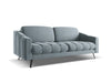 Makamii Canapea Fixa, 3 locuri, Tapitata cu Stofa, Nalu Velvet 3S-1, l202xA95xH80 cm