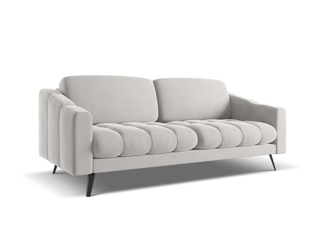 Makamii Canapea Fixa, 3 locuri, Tapitata cu Stofa, Nalu Velvet 3S-1, l202xA95xH80 cm