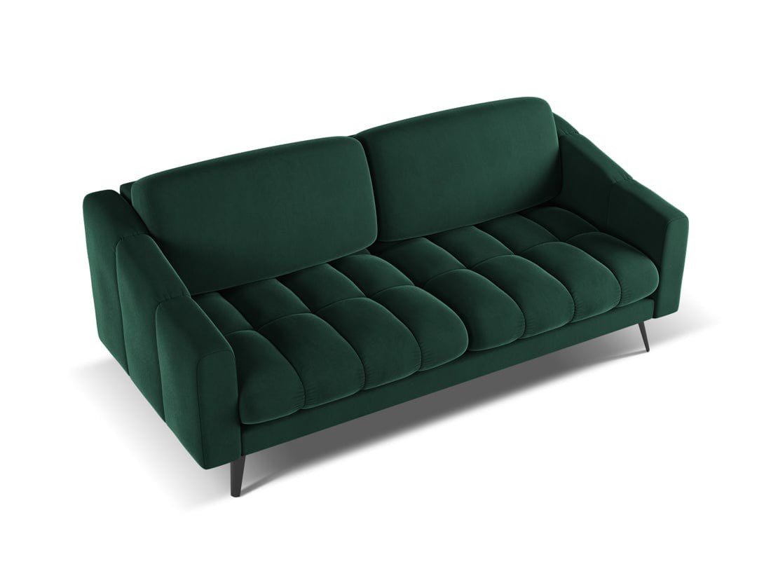 Makamii Canapea Fixa, 3 locuri, Tapitata cu Stofa, Nalu Velvet 3S-1, l202xA95xH80 cm