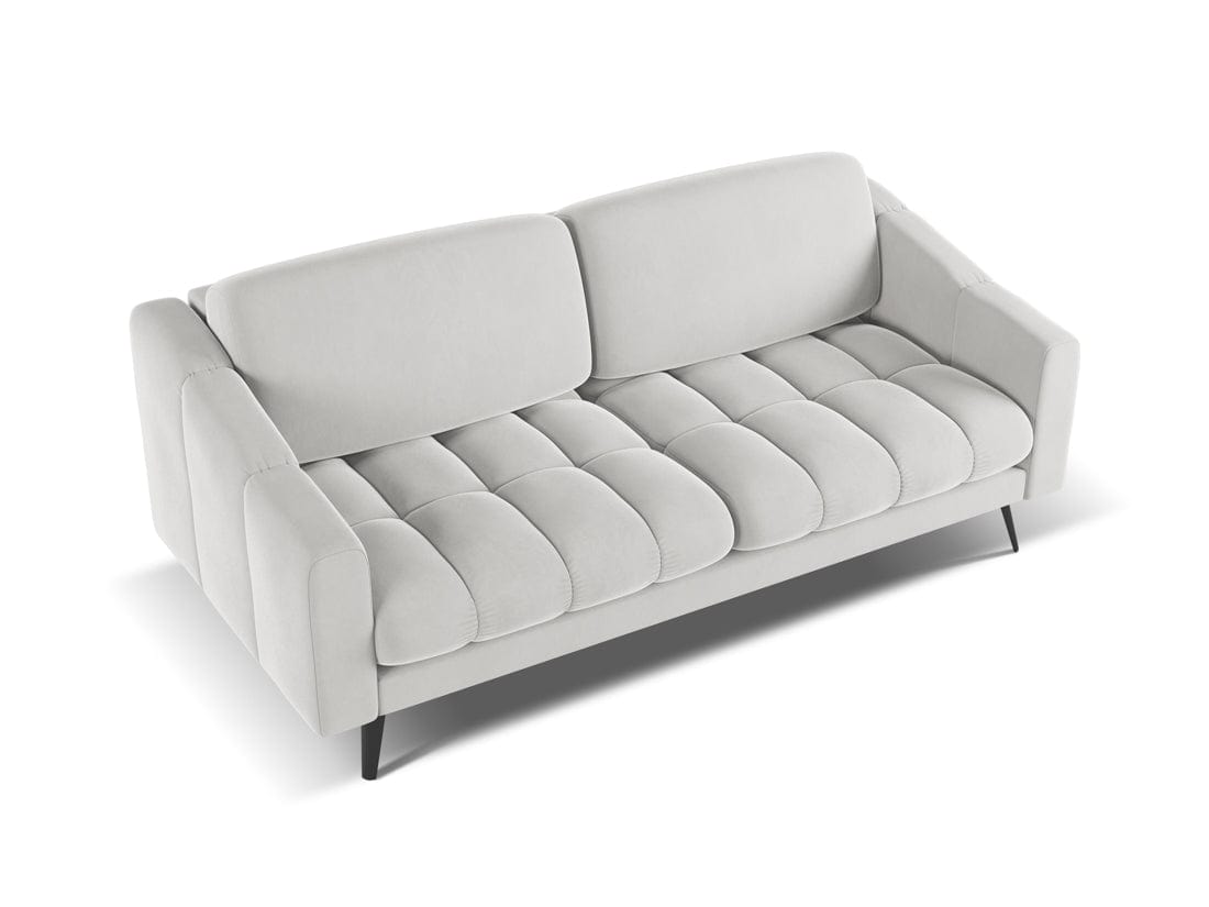 Makamii Canapea Fixa, 3 locuri, Tapitata cu Stofa, Nalu Velvet 3S-1, l202xA95xH80 cm
